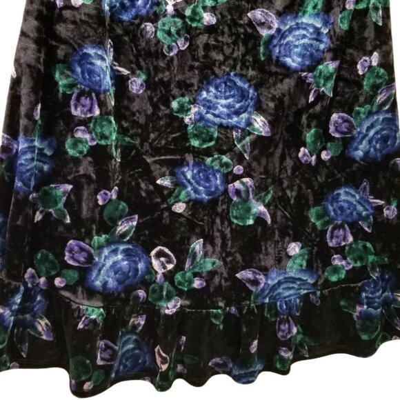 Wild Fable Dress Long Sleeve Purple Blue Floral XS Long Sleeve Ruffled Bottom - Picture 3 of 7